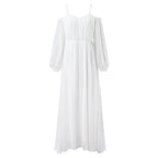 Flowing Off Shoulder Chiffon Alternative Bridal Inspired Maxi Gown
