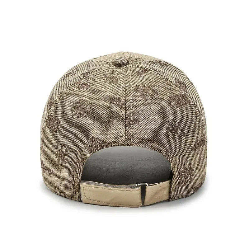 Unisex Embroidered Cotton Baseball Cap with Vintage Inspired Design for Everyday Casual Wear