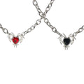 Heart Gem Chain Necklace for Gothic Romance and Alternative Fashion
