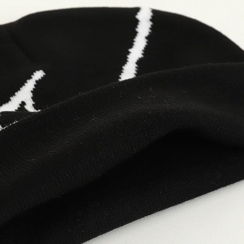 Spider Web Pattern Knit Beanie for Contemporary Streetwear Casual Everyday Fashion and Comfort