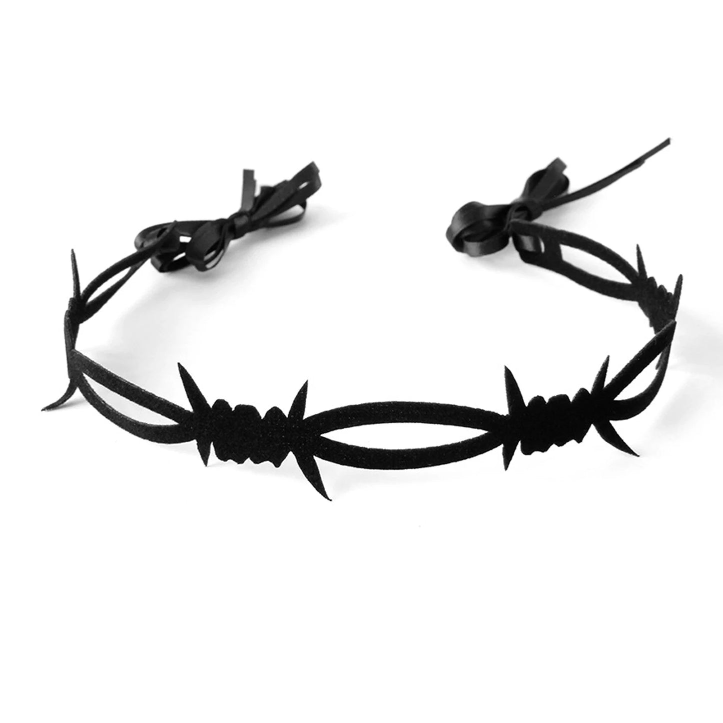 Barbed Thorn Choker Necklace for Gothic Punk Alternative Fashion Styling