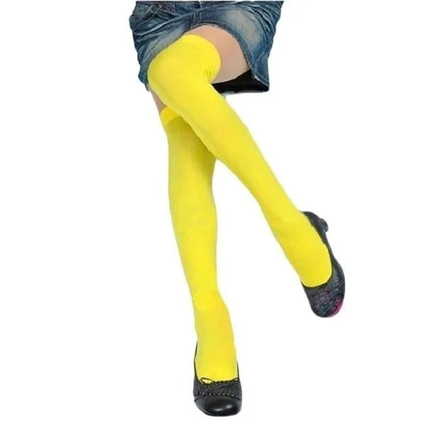 Solid Over-the-Knee Knit Socks with Soft Stretch Design for Everyday Streetwear Fashion