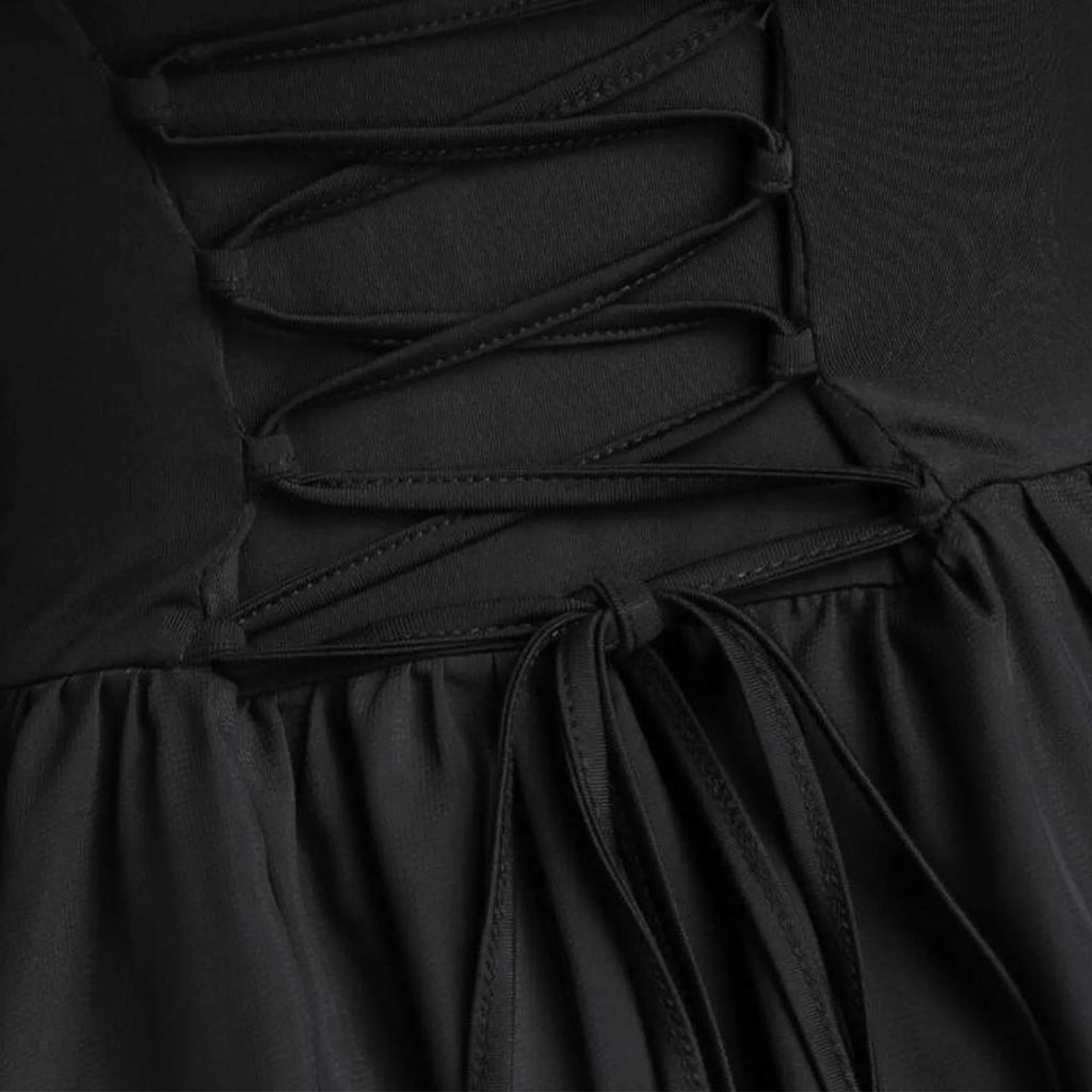 Flowing Asymmetrical Gothic Tunic Dress With Alternative Streetwear Fashion Influence