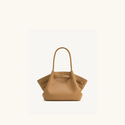 Structured Dumpling Tote Bag with Top Handle Large Capacity Design