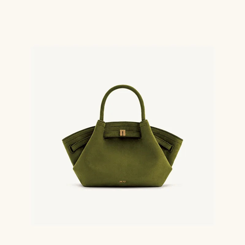 Structured Dumpling Tote Bag with Top Handle Large Capacity Design