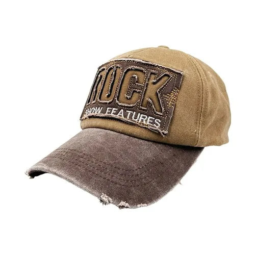 Vintage Distressed Washed Baseball Cap Embroidered Patch Casual Streetwear Outdoor Hat