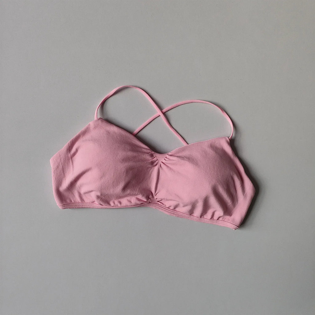 Minimalist Criss-Cross Strap Sling Bralette in Assorted Colors