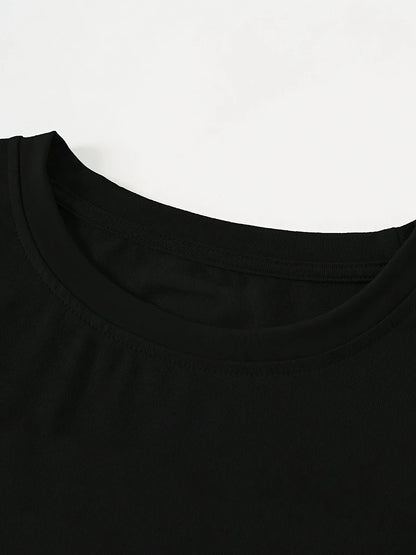 Women's Typography Graphic Crop T-Shirt for Casual Streetwear Everyday Modern Fashion Style