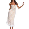 Lace Trim Slip Maxi Dress With Soft Flowing Silhouette