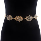 Ornate Leaf Accent Waist Chain for Elegant Alternative Fashion Styling