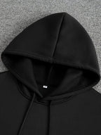 Minimalist Anime Goth Symbol Hoodie With Oversized Streetwear Aesthetic