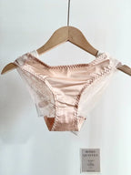 French-Inspired Satin and Lace Demi Balconette Bra and Panty Set