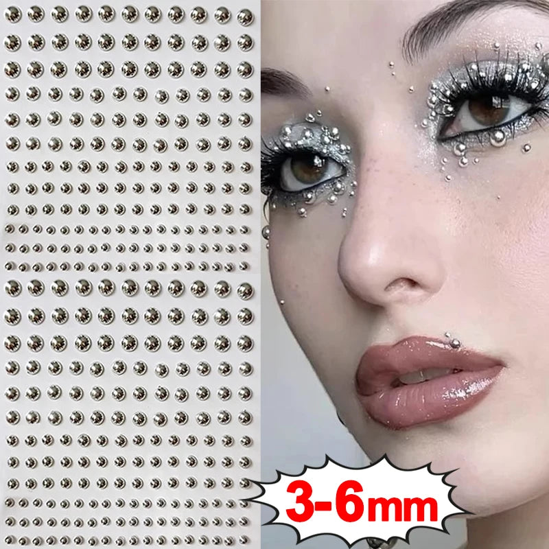 Reusable Faux Piercing Stud Sticker Set for Punk Alternative Styling