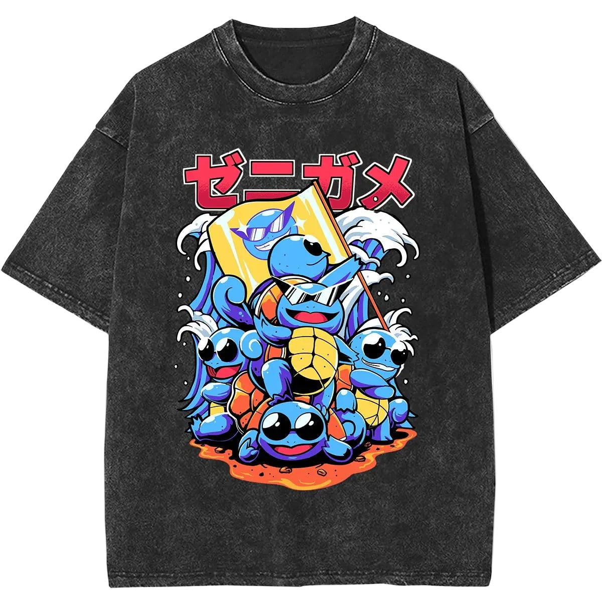 Retro Creature Anime Graphic Oversized Cotton Casual Streetwear T-Shirt