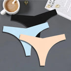 Seamless V-Waist Thong Panties Three-Pack with Smooth Athletic Finish