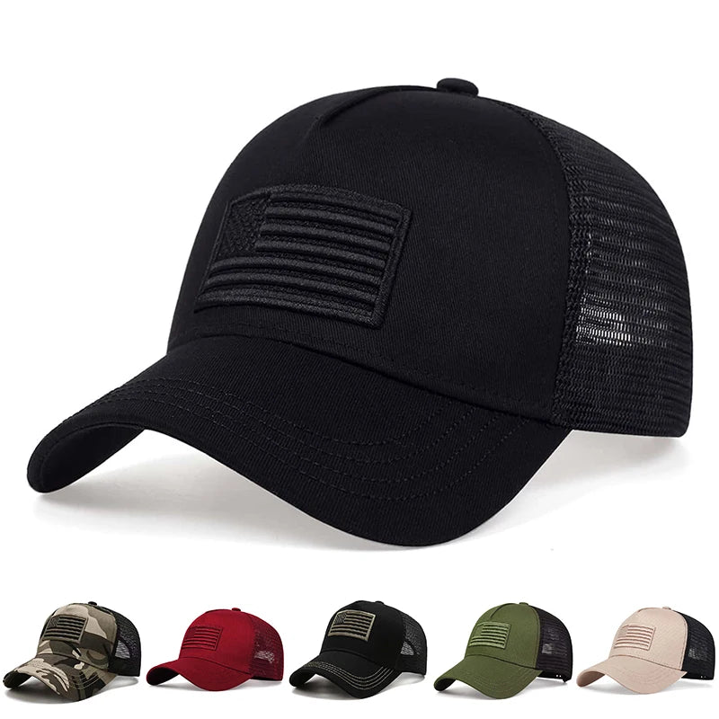 Unisex Breathable Mesh Baseball Cap with Embroidered Patch for Casual Outdoor Everyday Wear