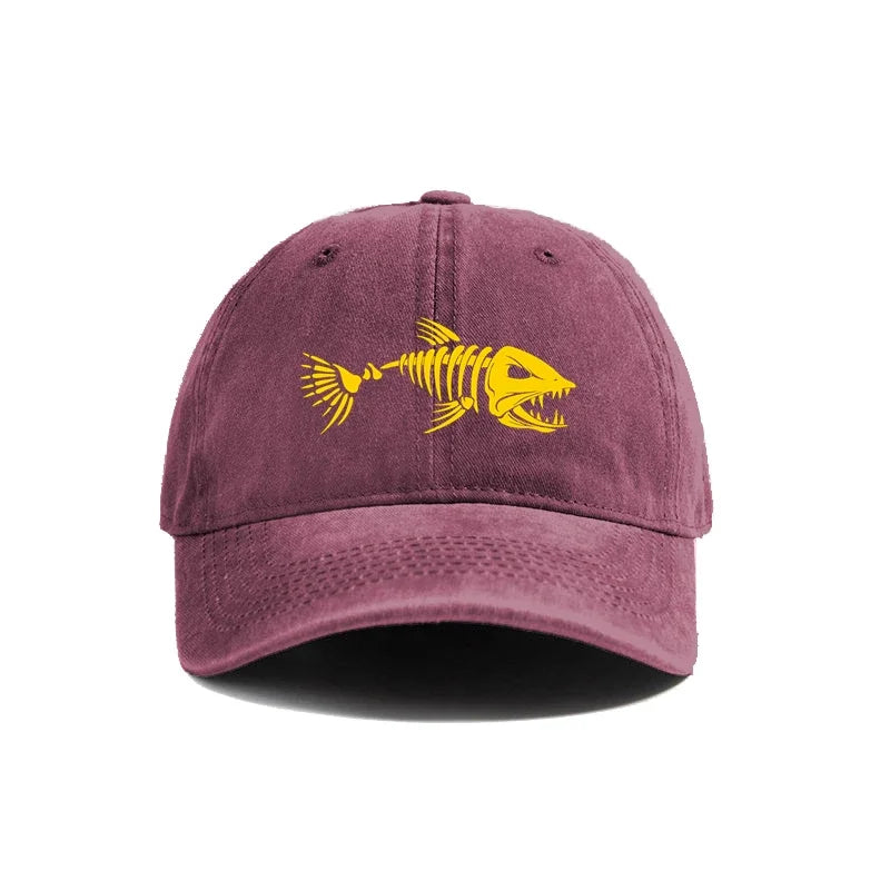 Unisex Vintage Washed Baseball Cap with Graphic Embroidery for Casual Outdoor Streetwear Style