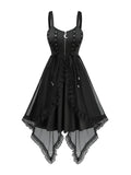 Dark Coquette Corset Mini Dress with Alternative Gothic Streetwear Style