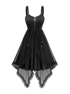 Dark Coquette Corset Mini Dress with Alternative Gothic Streetwear Style
