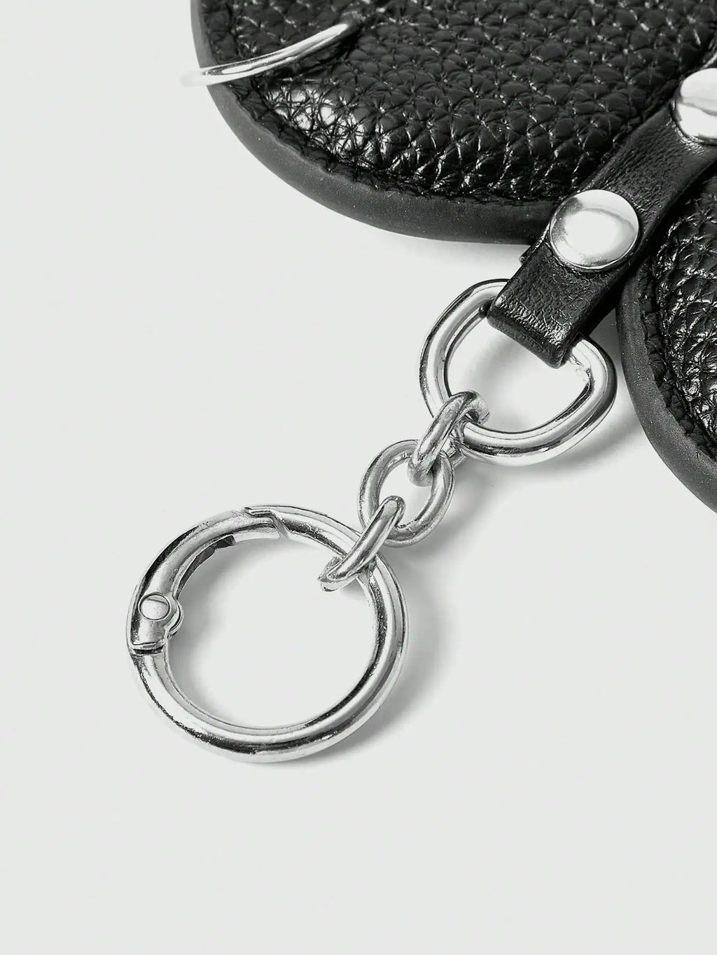Studded Heart Keychain Charm for Gothic Punk and Alternative Accessories