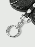 Studded Heart Keychain Charm for Gothic Punk and Alternative Accessories