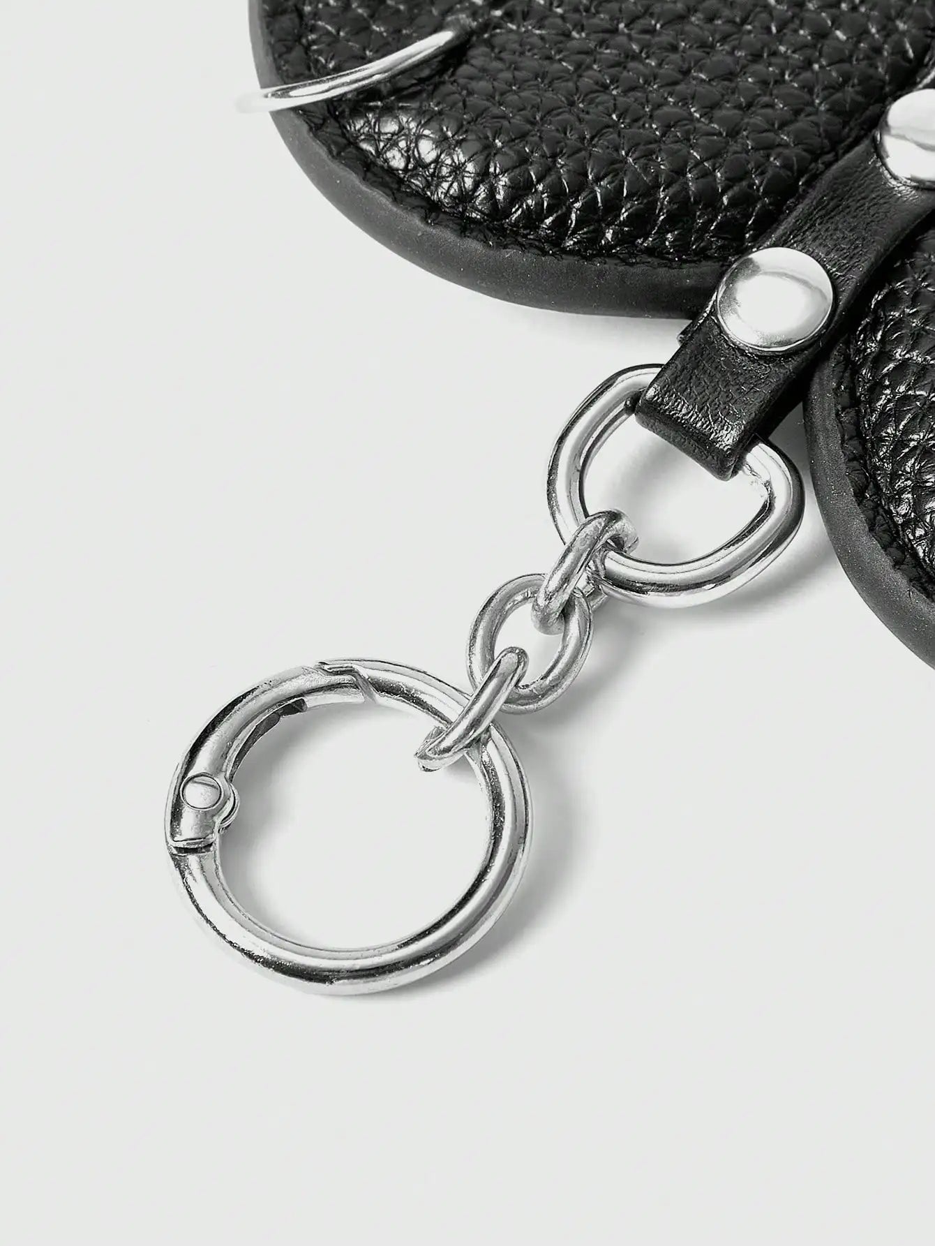 Studded Heart Keychain Charm for Gothic Punk and Alternative Accessories