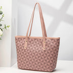 Large Capacity Soft Structured Tote Shoulder Bag with Minimal Design