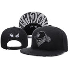Embroidered Graphic Snapback Cap Adjustable Flat Brim Streetwear Baseball Fashion Hat