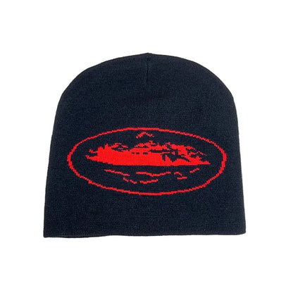 Minimalist Graphic Acrylic Knit Beanie for Contemporary Streetwear Casual Winter Everyday Fashion Style