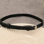 Minimal Belt Buckle Choker Necklace for Punk Gothic and Alternative Streetwear Fashion Styling
