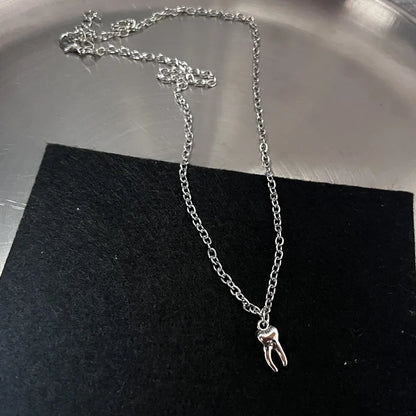 Y2K Charm Pendant Necklace Set Gothic Grunge Alternative Statement Jewelry