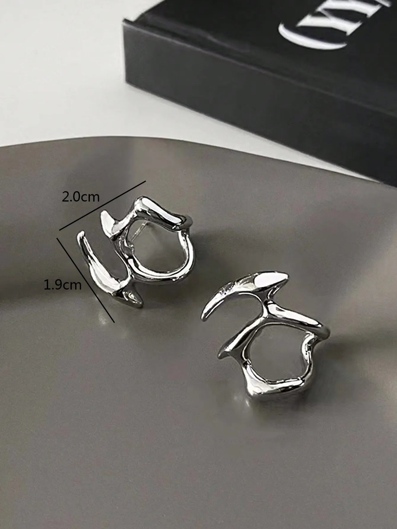 Abstract Sculptural Ear Cuff for Minimalist Punk Alternative Fashion Styling