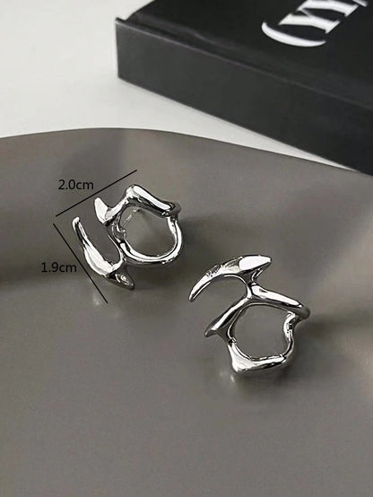 Abstract Sculptural Ear Cuff for Minimalist Punk Alternative Fashion Styling