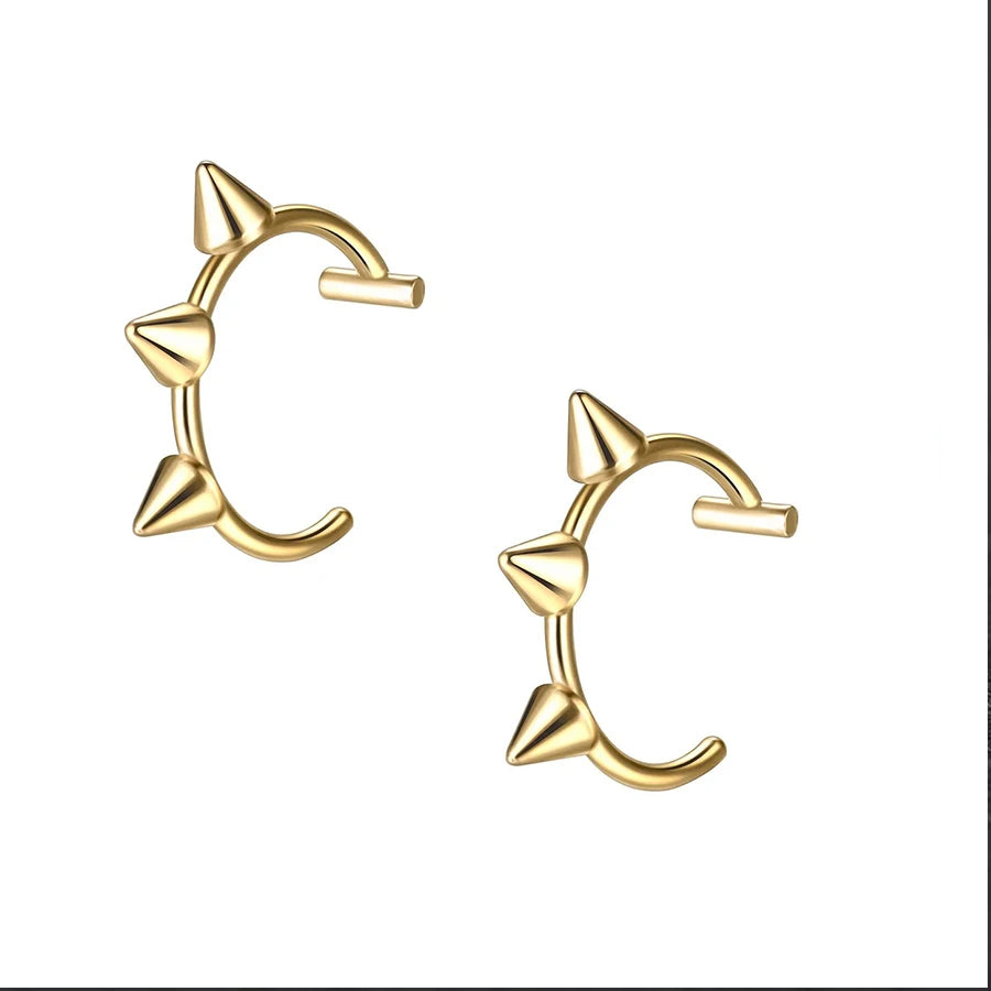 Punk Clip On Lip and Nose Ring Set for Alternative Styling