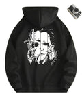 Gothic Anime Streetwear Hoodie With Split Mask Graphic Artwork