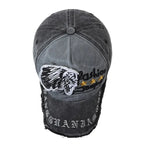 Retro Distressed Embroidered Baseball Cap Adjustable Streetwear Outdoor Fashion Hat