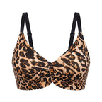 Cheerful Cherry Print Wire-Free Plunge Bra with Scalloped Trim