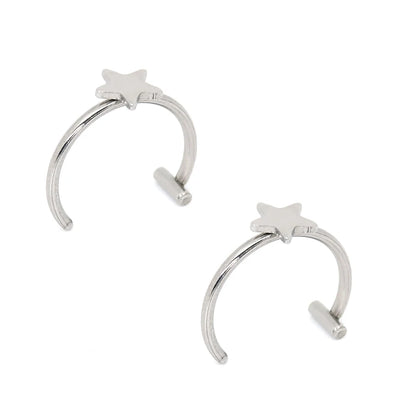 Punk Clip On Lip and Nose Ring Set for Alternative Looks