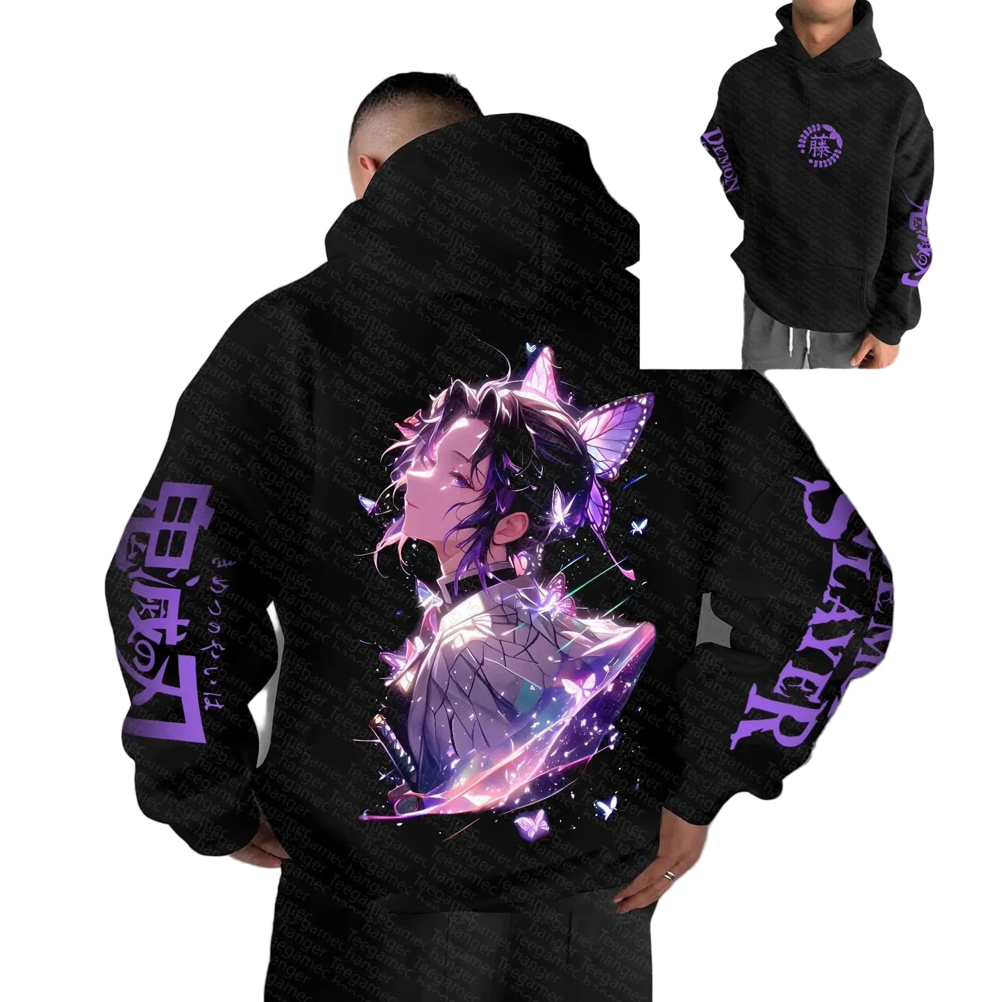 Anime Manga Oversized Hoodie With Dark Fantasy Streetwear Graphic Artwork