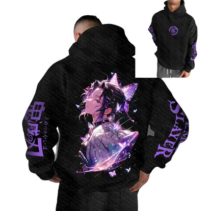 Anime Manga Oversized Hoodie With Dark Fantasy Streetwear Graphic Artwork