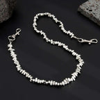 Alternative Pearl Accent Wallet Chain for Grunge, Punk and Y2K Streetwear