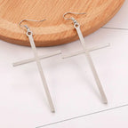 Oversized Cross Drop Earrings for Gothic Punk and Alternative Fashion Looks