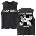 Retro Manga Panel Sleeveless Tank Top with Minimalist Alternative Streetwear Graphic Design