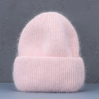Soft Rabbit Fur Knit Beanie for Everyday Casual Outdoor Winter Fashion and Comfort Style