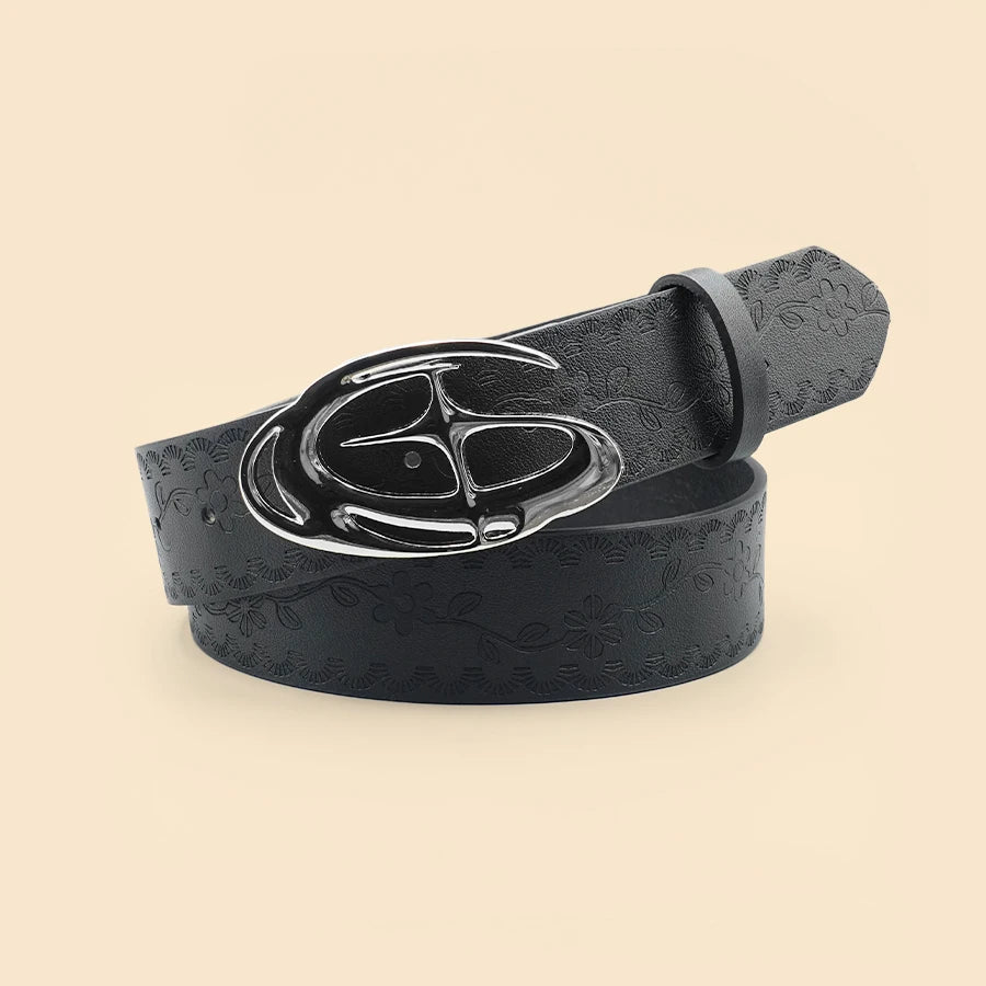 Celestial Moon Buckle Belt for Dark Feminine and Gothic Styling