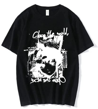 Dark Chaos Anime Goth Oversized Alternative Streetwear Shirt