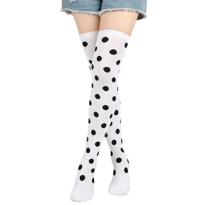 Polka Dot Over-the-Knee Socks with Soft Jacquard Knit for Casual Y2K Fashion