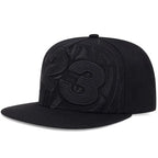 Embroidered Flat Brim Snapback Cap Adjustable Streetwear Hip Hop Baseball Fashion Hat