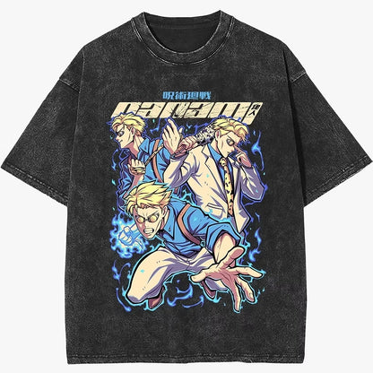 Anime Psychic Agent Manga Graphic Vintage Oversized Streetwear Cotton Tee