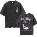 Dark Manga Streetwear Graphic Tee with Anime Goth Aesthetic Design